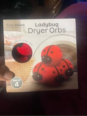 Total Vision Ladybug Stuffed Dryer Orbs - Red (Set of 4)
